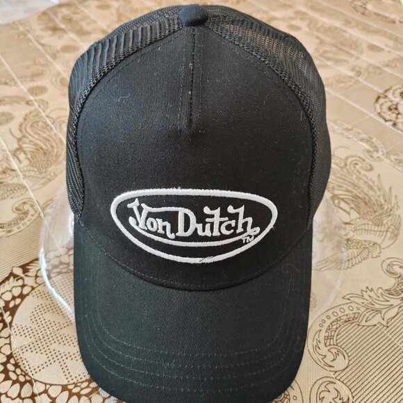 Von Dutch Logo Black Trucker Hat main image 7